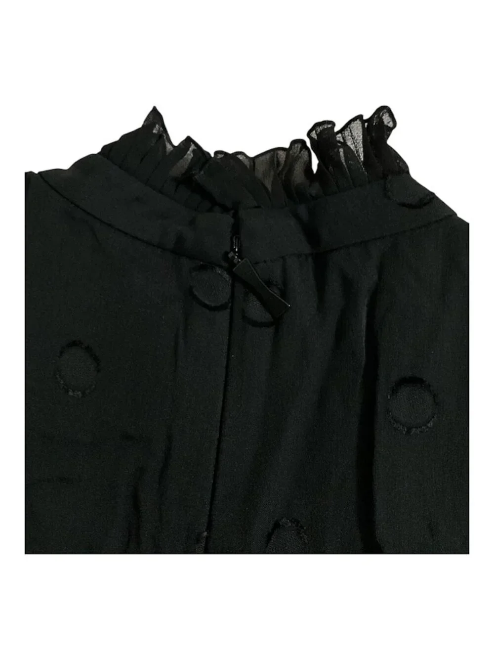 Kate Spade Silk Bakery Dot Devore Black Dress Women’s 2 NWT $498 MSRP - Picture 7 of 9